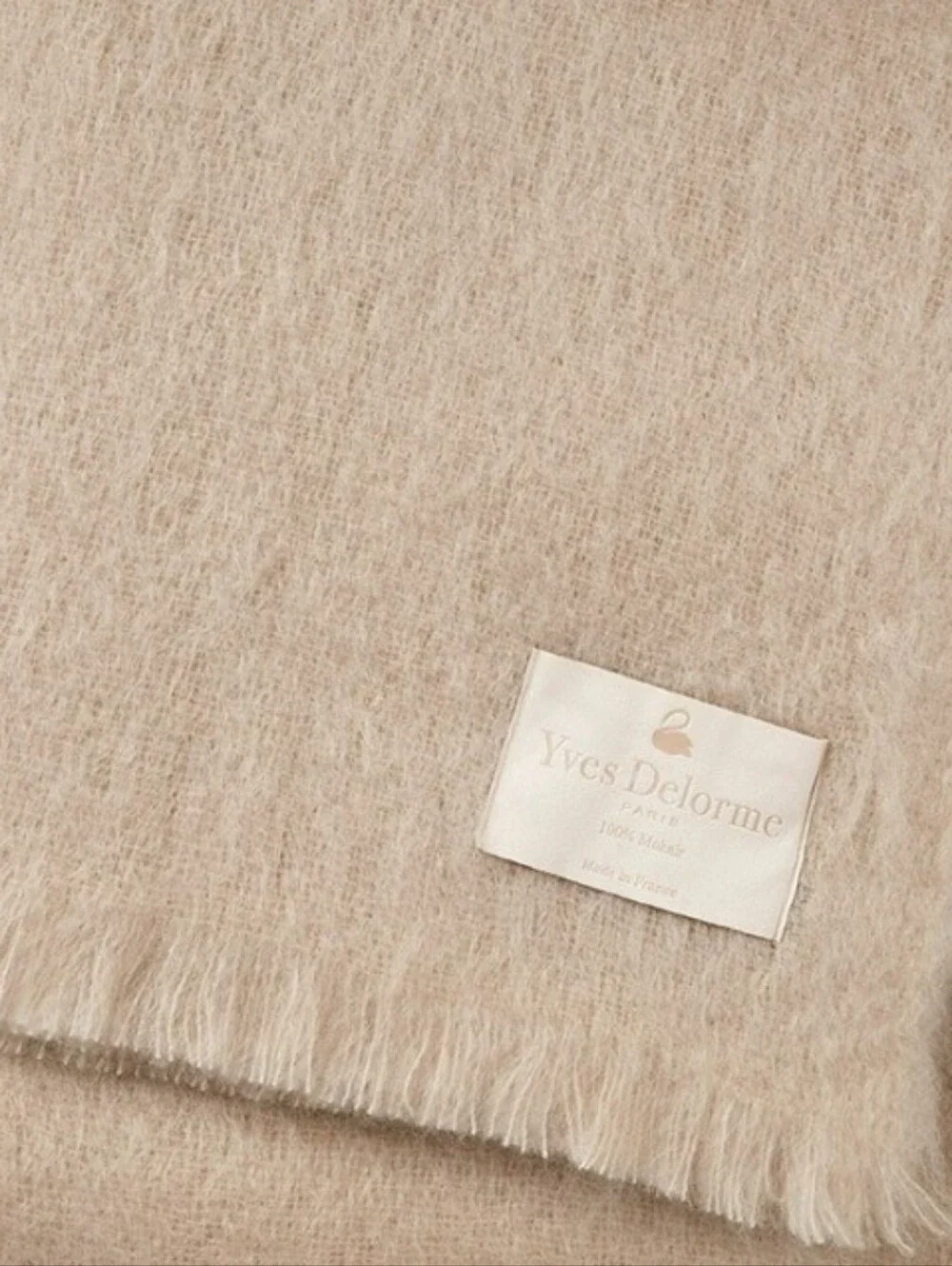 Yves Delorme 100% Mohair Throw